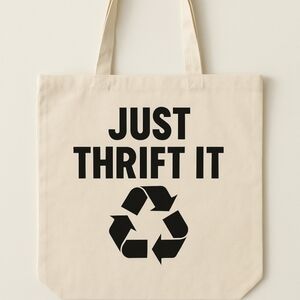 Just Thrift It Eco-Friendly Custom Canvas Tote Bag